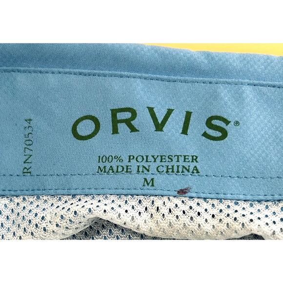 Orvis Performance Blue Fishing Shirt Vented Roll Up Sleeves Lightweight Medium - Picture 8 of 8